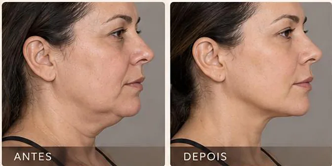 Antes e depois ilustrativo, Jawline Sculpt