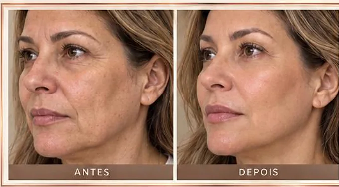 Antes e depois ilustrativo, K Collagen Architect