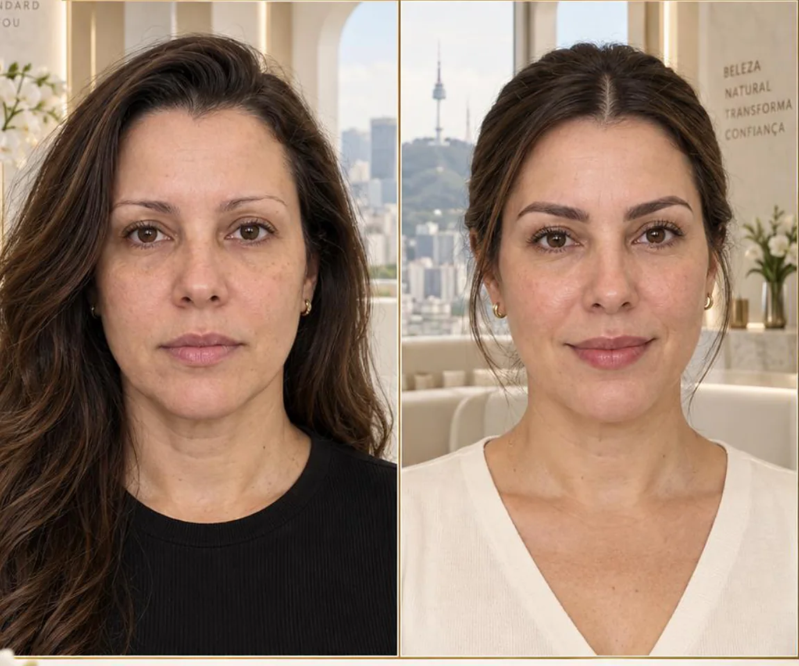Antes e depois ilustrativo, Transplante de sobrancelhas